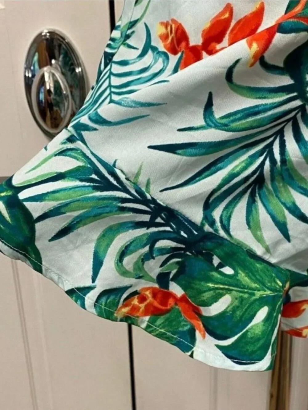 Boohoo Green Leaf Print Skirt